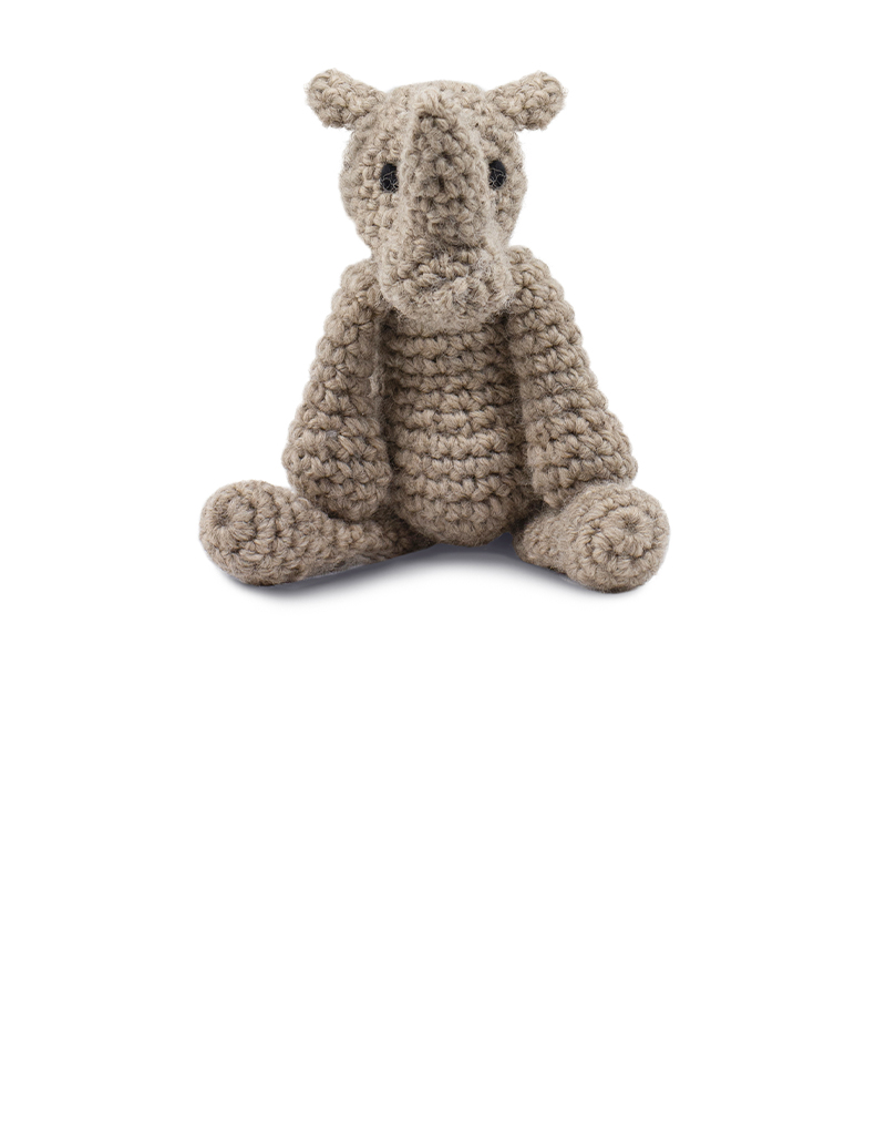 toft ed's animal mini austin the rhino amigurumi crochet